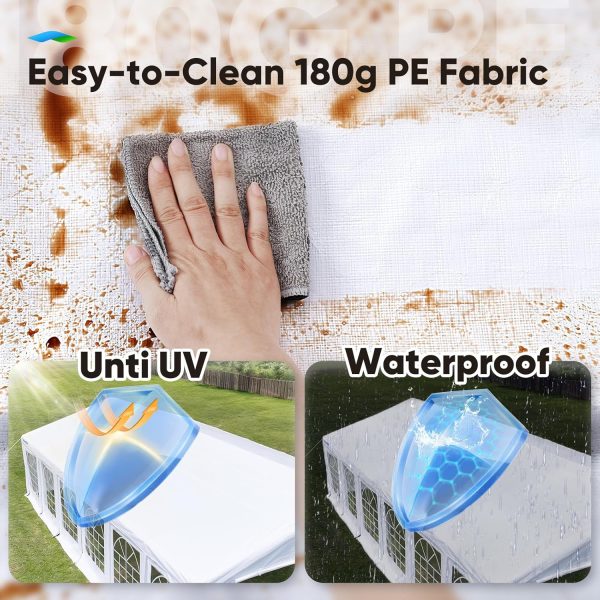 Quictent Premium 20x40 Party Tent Heavy Duty Outdoor Gazebo White Event Shelter Wedding Canopy Tent for Parties Carport BBQ with Removable Sidewall Windows & Storage Bags - Image 8