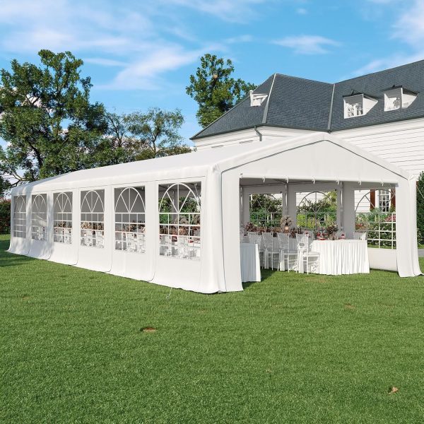 Quictent Premium 20x40 Party Tent Heavy Duty Outdoor Gazebo White Event Shelter Wedding Canopy Tent for Parties Carport BBQ with Removable Sidewall Windows & Storage Bags - Image 9
