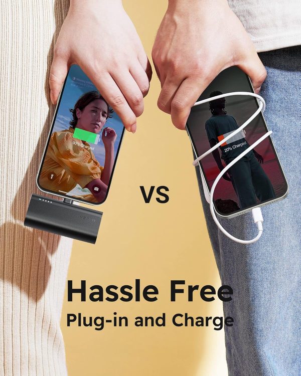VEGER Mini Portable Charger for iPhone, 5000mAh 20W PD Fast Charging Battery Pack, Cordless Portable External Backup Charger for iPhone 13, 12, 11, 8, 7, XR, XS Max, Pro Max, AirPods - Image 7